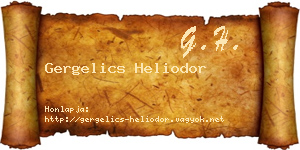 Gergelics Heliodor névjegykártya